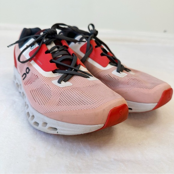 On Running Cloudstratus Rose Red Coral Running Shoes Sneakers, size Women’s 9 - Picture 14 of 16